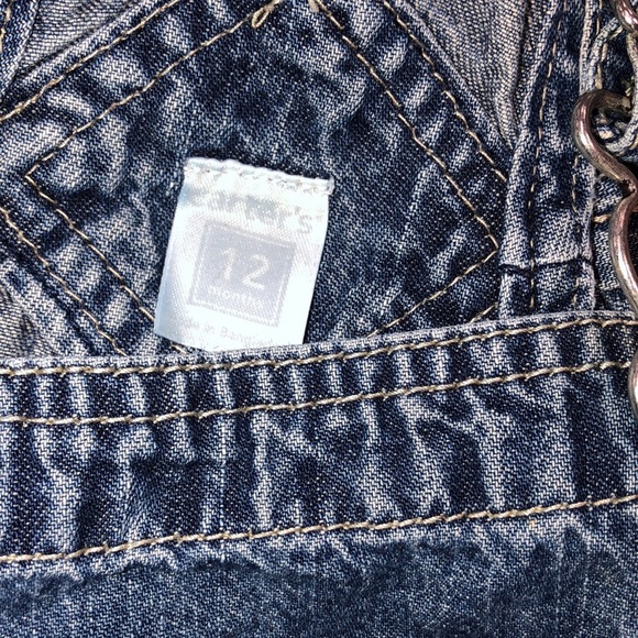 Carter’s size 12 months denim pant overalls - Picture 4 of 6